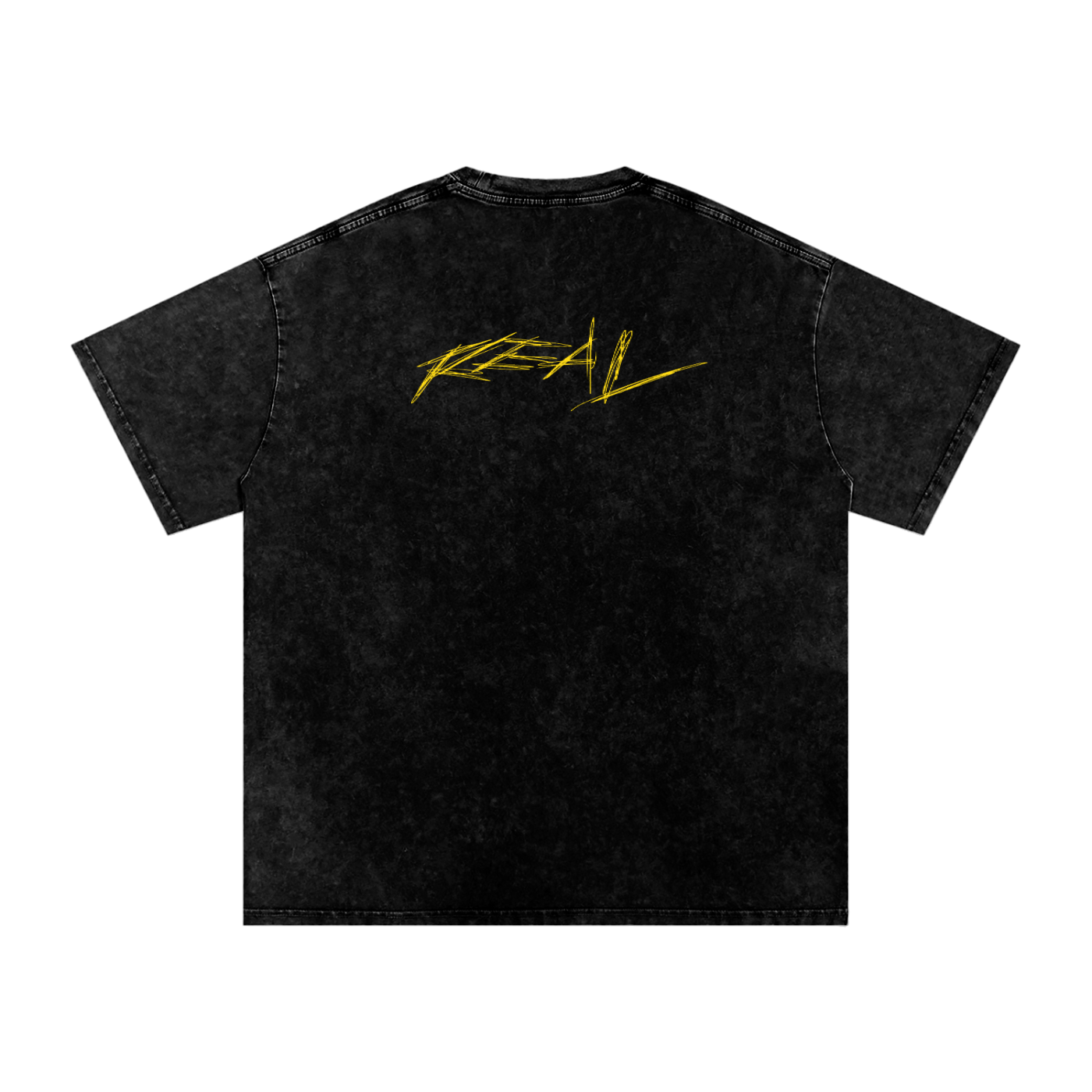 REAL Vintage Wash Tee Yellow Logo