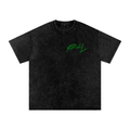 REAL Vintage Wash Tee Green Logo