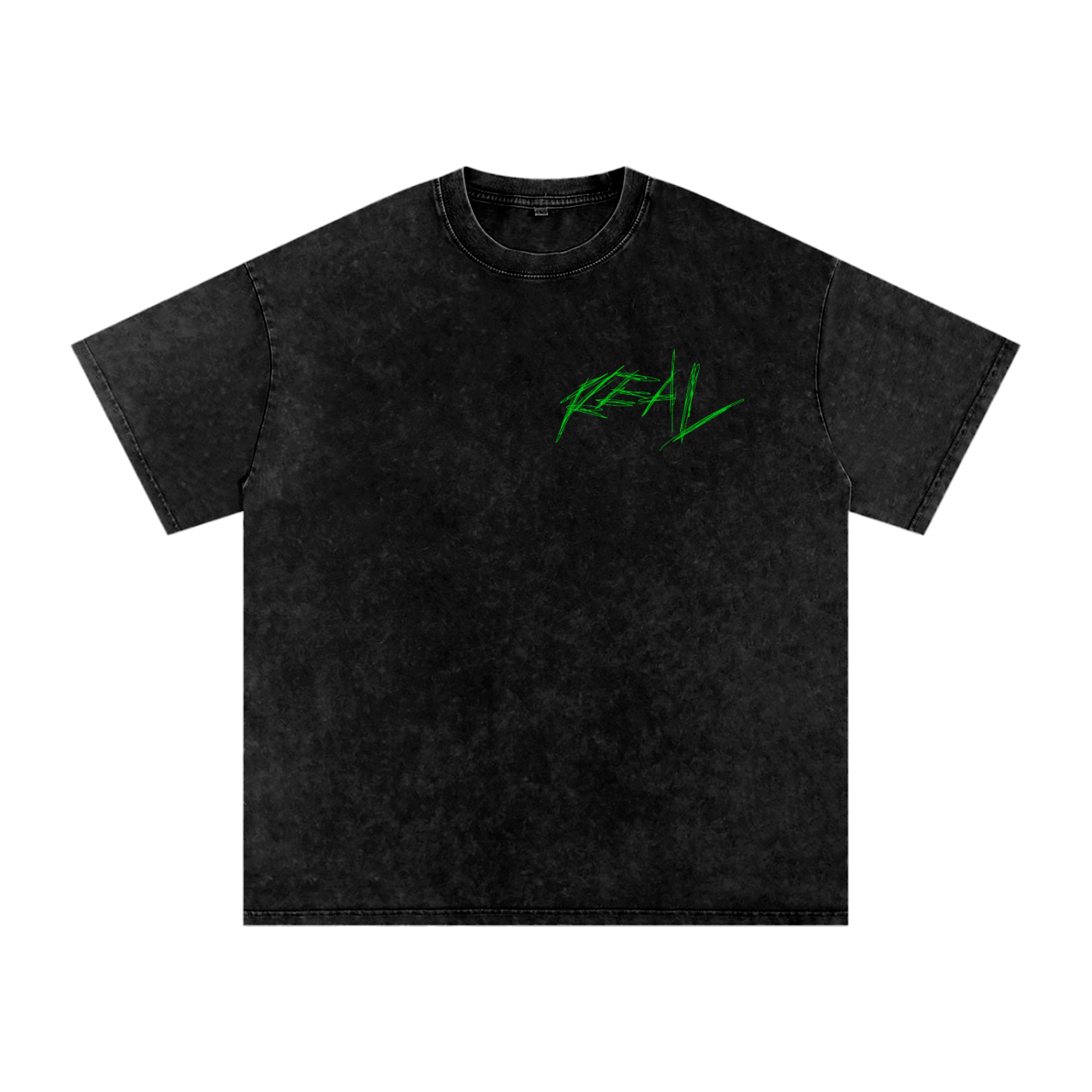 REAL Vintage Wash Tee Green Logo