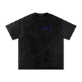 Real Vintage Wash Tee Blue Logo
